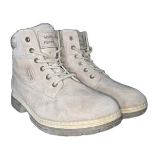 ANJOUFEMME Winter Snow Hiking Boots for Women, size US 8.5 Beige